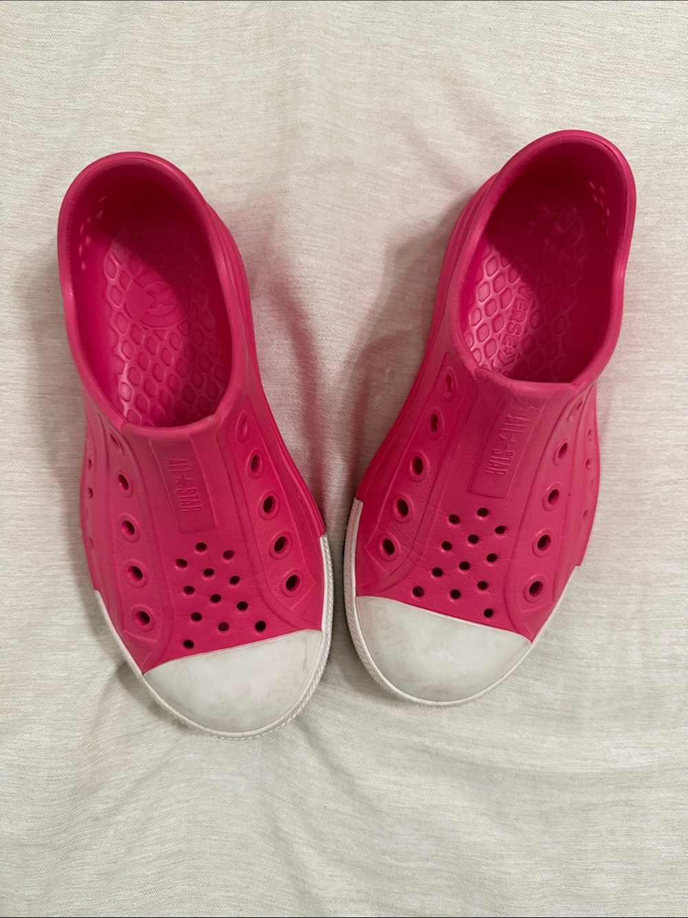 Converse Kids Pink Slip-On Rubber Sneakers